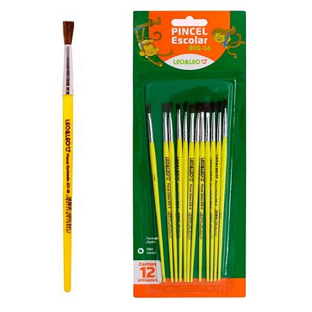 Pincel Redondo Escolar P/ Pinturas Com 12Un 815-14