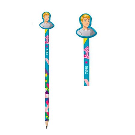 Lápis Preto com Borracha Ken Barbie Escolar - Tris