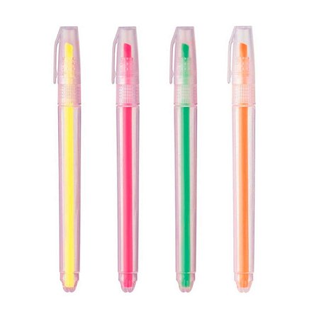 Marca Texto Colorido Escolar Cores Neon 1Un - Bazze
