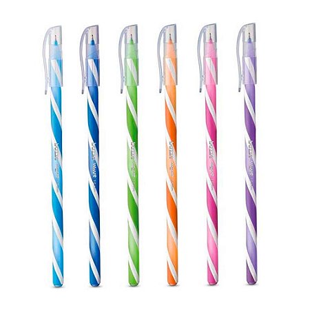 Caneta Esferográfica Coloridas Bazze Wave – 1,0mm 1Un