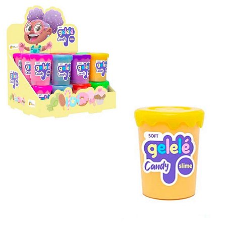 Brinquedo Gelelé Slime Candy Soft Amarelo 180g 1Un