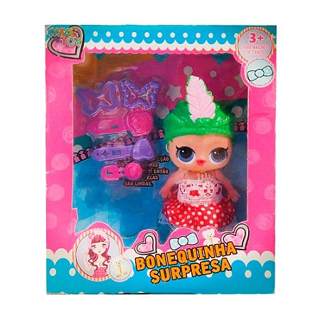 Brinquedo Bonequinha Surpresa com Acessórios - Miki Toys