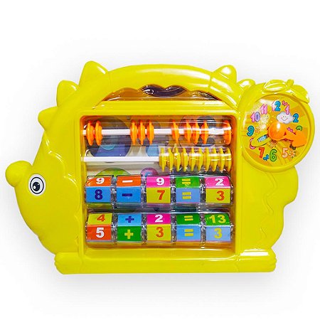 Brinquedo de Raciocínio Escolar Educacional Abacus - Amarelo