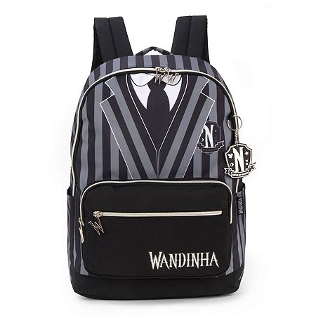 Mochila De Costas Wandinha Uniforme Preto Avaria - Luxcel