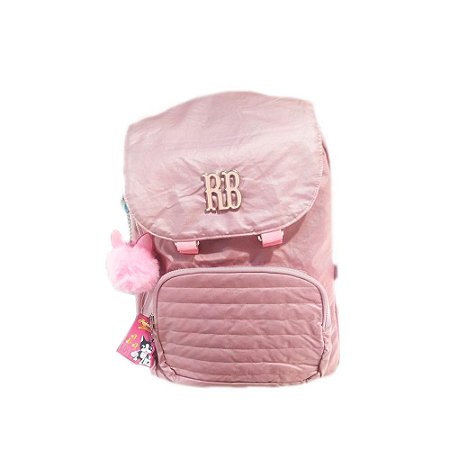 Mochila de Costas RB Rosa C/ Pompom RB2049