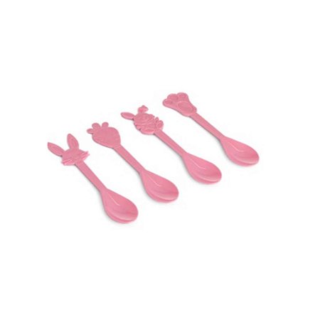 Colheres Páscoa Personalizadas Rosa C/12Un - Reforçada