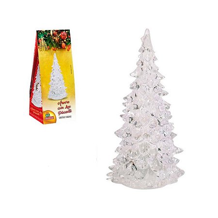 Árvore Natal Com Luz Piscante LED 12cm - Acrílico