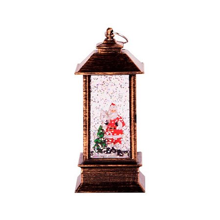 Enfeite Árvore Natal Arandela Com Luz LED 13cm - Vidro