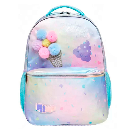 Mochila de Costas Pack Me Fresh Sorvete Escolar - Lilás