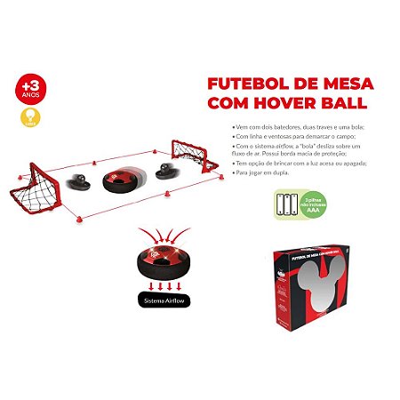 Futebol de Mesa Flutuante com Hover Ball Flamengo