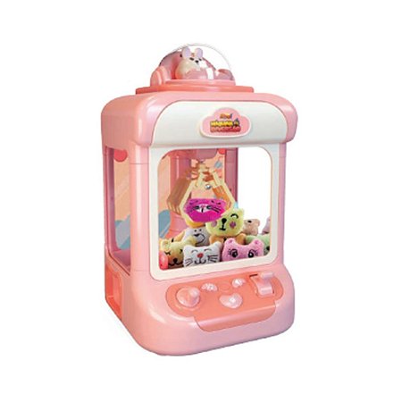 Máquina de Pega Pelúcias Rosa Diversão C/ Sons e Música  - Zoop Toys