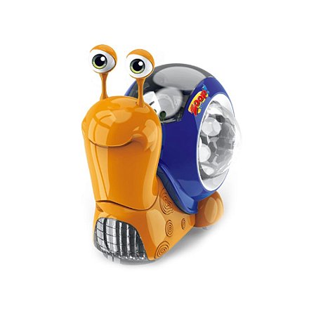 Brinquedo Caracol Bate e Volta c/ Música e Luzes - Laranja