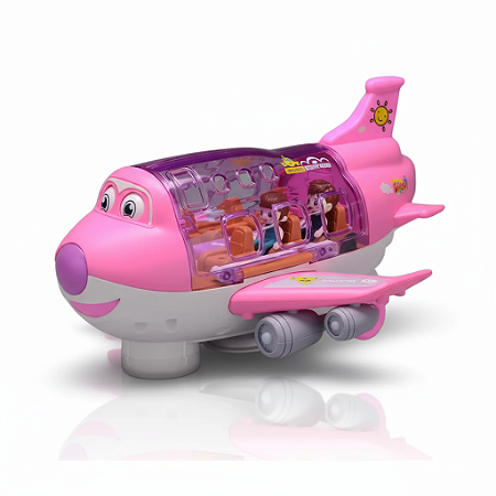 Brinquedo Avião Bate e Volta C/ Luz e Sons Rosa - Zoop Toys