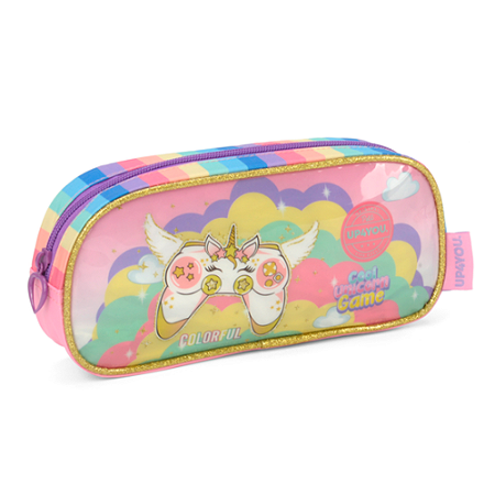 Estojo Escolar Ice Cream Colorido Up4You Rosa - Luxcel