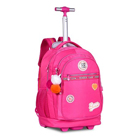 Mochila de Rodinhas Rebecca Bonbon Rosa Lançamento