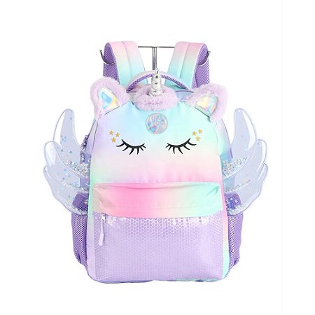 Mochila de Costas Lanç. Unicórnio c/ Asa Violeta - Luxcel
