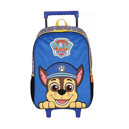 Mochila de Rodinhas Patrulha Canina Chase Azul - Luxcel