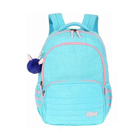 Mochila de Costas Premium Stitch Turquesa - Luxcel