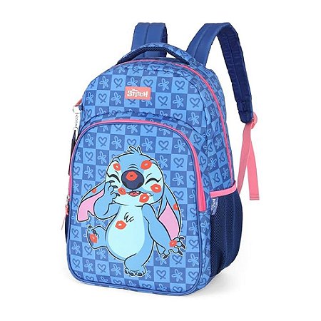 Mochila de Costas Escolar Stitch Azul - Luxcel