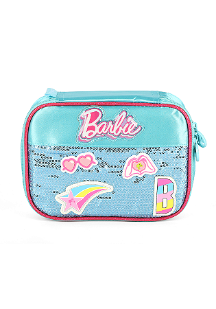 Estojo Escolar Box GRANDE Barbie Azul Star