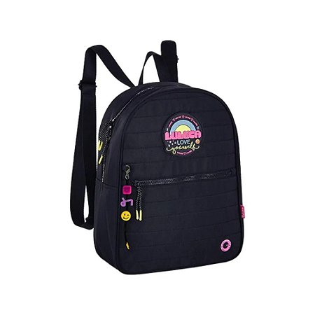 Mini Mochila Luluca Love Yourself Preta - Semax