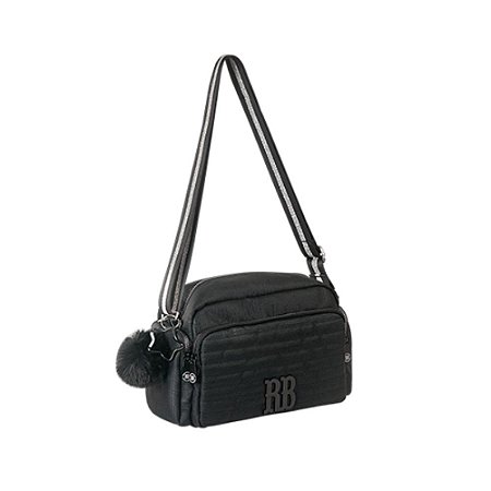 Bolsa Transversal RB Preta Média - Rebecca Bonbon