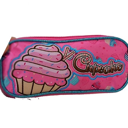 ESTOJO ESCOLAR DUPLO INFANTIL CUPCAKE MENINAS
