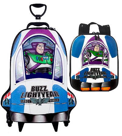 Mochila 3D + Lancheira Toy Story Buzz Lightyear Space