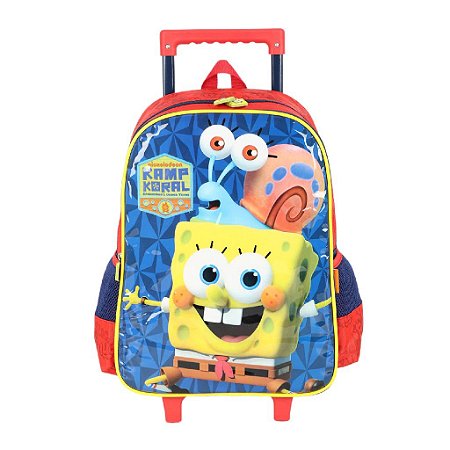 MOCHILA CARRINHO BOB ESPONJA E SUA TURMA VERMELHO