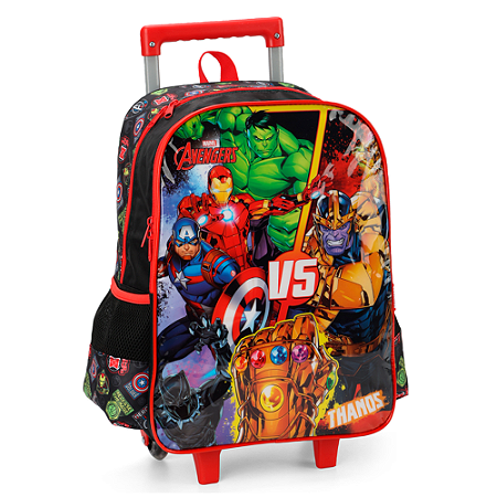 Mochila de Rodinhas Avengers X Thanos Preto