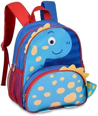 MOCHILA DE COSTAS DINOSSAURO AZUL CLIO PETS
