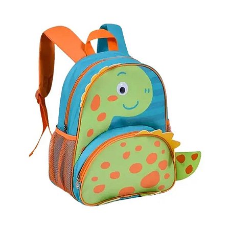 MOCHILA DE COSTAS DINOSSAURO VERDE CLIO PETS