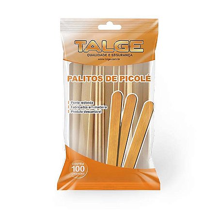 Palitos de Madeira para Picole - Talge Acrilex