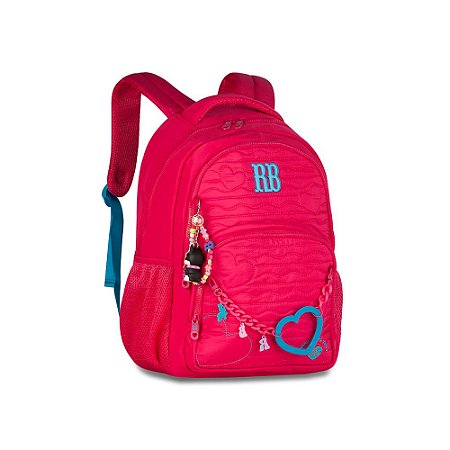 MOCHILA DE COSTAS PRETA COLEÇÃO HEART BEATS - REBECCA BONBON