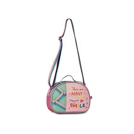 LANCHEIRA TÉRMICA ROSA COLEÇÃO FEMINA REASONS SMILE - CLIO