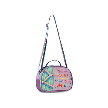 LANCHEIRA TÉRMICA ROXA COLEÇÃO FEMININA REASONS SMILE - CLIO