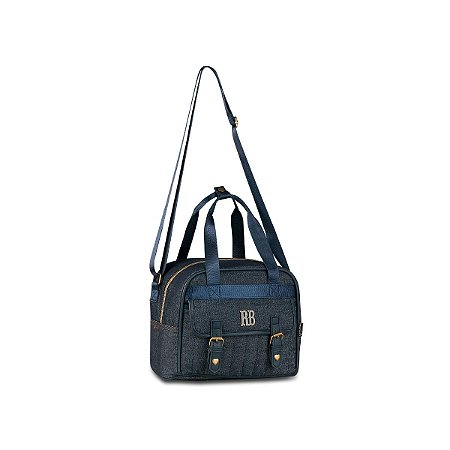 LANCHEIRA TÉRMICA DENIM VINTAGE JEANS PRETO - REBECCA BONBON