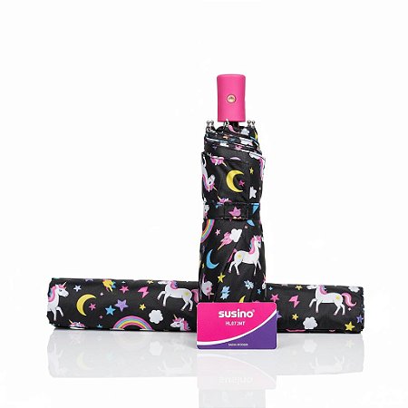 Guarda Chuva Mini Preto em Metal Resistente - Semax