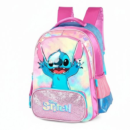 Mochila Costas Roxa Infantil Stitch - Luxcel