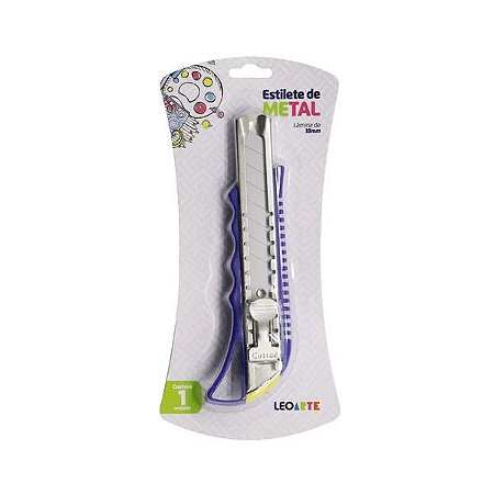 ESTILETE LARGO DE METAL 18mm SORTIDO - LEOARTE