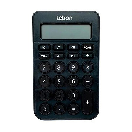 CALCULADORA PEQUENA ERGONÔMICA 8 DÍGITOS REDONDOS - LETRON