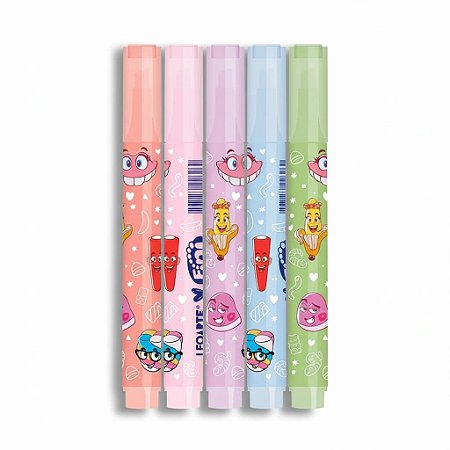 KIT 5un MARCA TEXTOS FINI C/ AROMA - LEOARTE