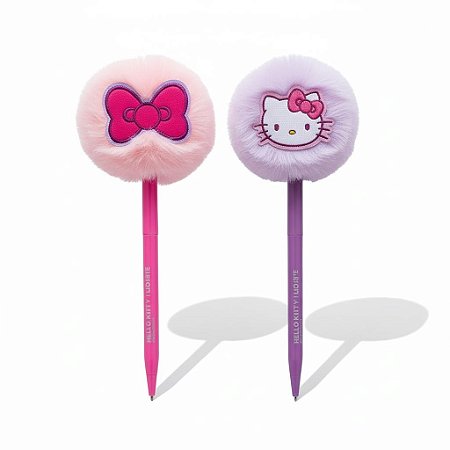 Kit Canetas Pompom Hello Kitty - Leoarte