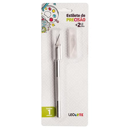ESTILETE BISTURI DE PRECISÃO C/ 2 LAMINAS EXTRAS - LEOARTE