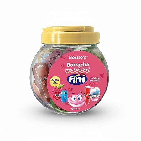 KIT 5Un BORRACHA DECORADA C/ AROMA FINI SORTIDO - LEO&LEO