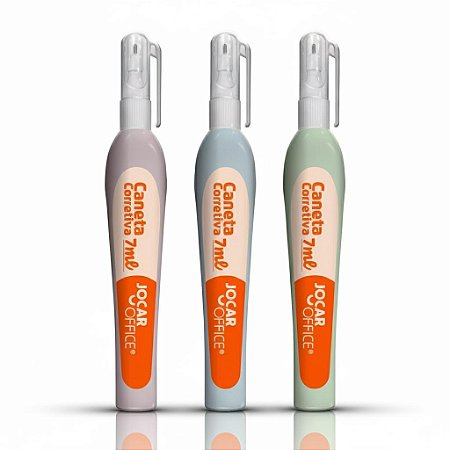 KIT ESCOLAR 3 CANETAS CORRETIVO 7ml SORTIDO - JOCAR OFFICE