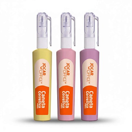 KIT 3Un MINI CORRETIVO CANETA 4ml COLORIDO - JOCAR OFFICE