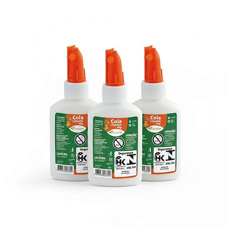 KIT ESCOLAR 3 COLAS BRANCAS LÍQUIDA 40g - LEO&LEO