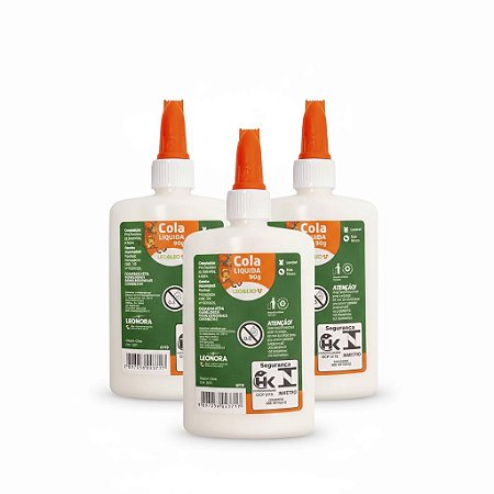 KIT ESCOLAR 3 COLAS BRANCAS LÍQUIDA 90 G - LEO&LEO