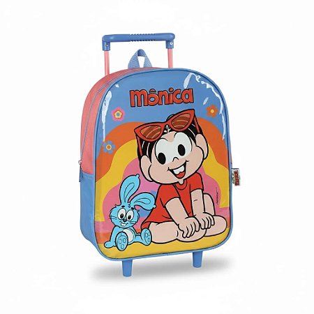 MOCHILA RODINHAS TURMA DA MONICA AZUL